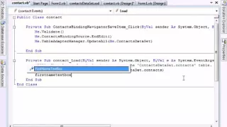 Visual basic database add remove save buttons