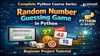 Random Number Guessing Game in Python Beginner Project Tutorial Python AI based
