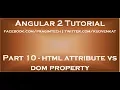 html attribute vs dom property