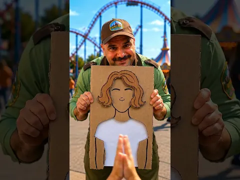 Cardboard Portrait Saves the Day! 🎡 Find Mom in the Crowd