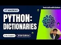 Python Dictionary Complete Tutorial Eshan Shekhar IIT Madras