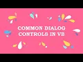 Common Dialog control in VB6 0