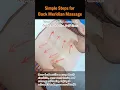 Simple Steps for Back Meridian Massage