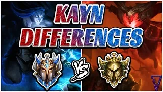 Differences Challenger vs Gold Kayns Master Both Forms - Shadow