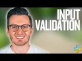 Python Day 91 Input Validation - Learn How to Handle User Input Safely