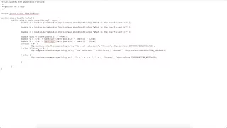 Java Code Quadratic Formula