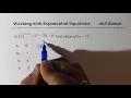 Solve Exponential Equations SAT Practice ACT - EDEXCEL