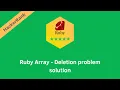 HackerRank Ruby Array - Deletion problem solution Ruby problems solutions Programmingoneonone