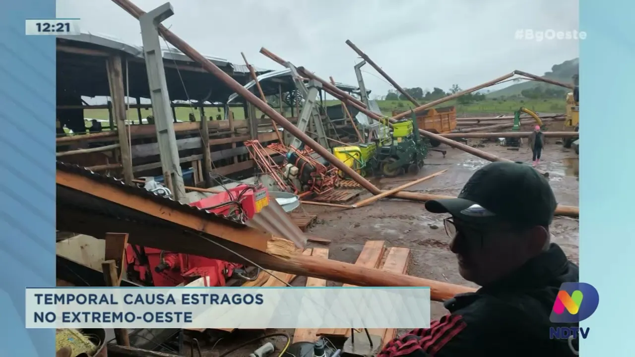 Temporal causa estragos em Nova Erechim, São Miguel do Oeste e Itapiranga
