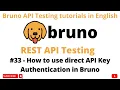 API Key Authentication Direct Support Auth Tab REST API Testing tutorials for Beginners