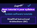 02 System software VTU tutorial Simplified Instructional Computer SIC Architecture