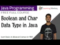 Boolean and Char Data Type in Java Lesson 6 Java Programming Learning Monkey