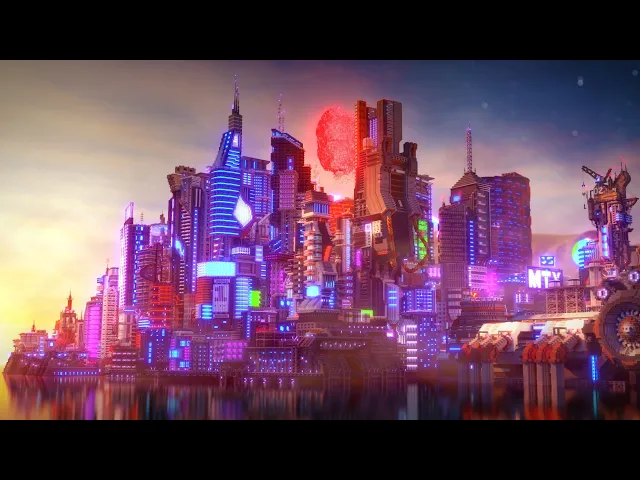 [4K] Cyberpunk Project - Minecraft Timelapse by Elysium Fire
