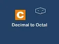 decimal to octal in c