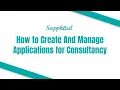 How to Create And Manage Applications for Consultancy