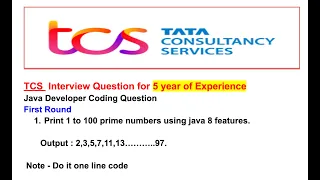 TCS Interview Question Print 1 to 100 Prime Numbers Using Java 8 Features