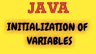 INITIALIZATION of variables in Java Java programming Indo computers HINDI