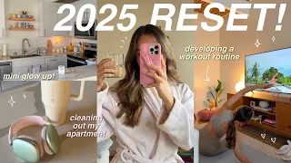 2025 RESET! ⭐️ cleaning out my apartment, mini glow up, working out, working on my goals! 🎀