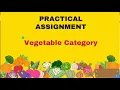 SQL practice exercises with solutions - SQL Practical Assignment Vegetable Category