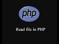 read file in php using fread