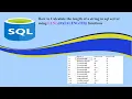 How to Calculate the length of a string in sql server using len datalength functions