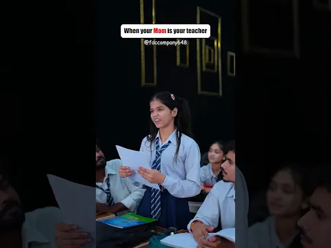 When your Mom is your teacher ☺️| #youtubeshorts #funny #shorts #trending #fdccompany #school