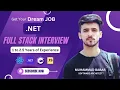 Full Stack NET Interview C Front End NET and SQL Question for Beginners Mock Interviews