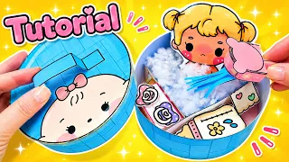 Paper DIY✨ Miniature Doll care In the Dumpling Box #tutorial #종이놀이 #asmr #dumplings