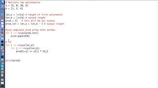 Python Scripts 2 Multiply two polynomials