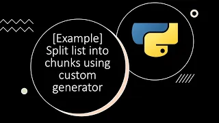 Example Split list into chunks of equally size partition Python by examples