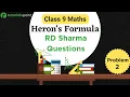 Class 9 Maths Heron s formula Class 9 RD Sharma Problem 2 Tutorialspoint