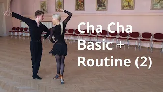 Cha Cha Basic Routine 2 Cuban Break Swivels Walks and Whisks