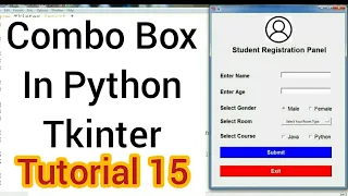 ComboBox in Python tkinter Tutorial 15