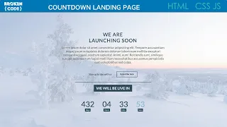 JavaScript Project Countdown Landing Page