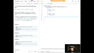 Leetcode 1013 - Partition Array Into Three Parts With Equal Sum