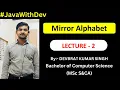 Mirror Alphabet in Java Atbash Cipher