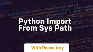 Python import from sys path