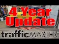 4 year update using the TrafficMASTER Peel Stick Vinyl Flooring in my Garage