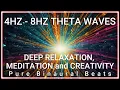 4-8Hz PURE Theta Waves |  DEEP THETA Binaural Beats | CIA Hemi-Sync And Astral Projection