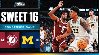 Michigan vs Alabama - Sweet 16 NCAA tournament extended highlights
