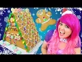Decorating Christmas Gingerbread Deluxe House DIY Wilton Candy Gingerbread House KiMMi THE CLOWN