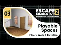 ES2 Room Editor - Playable Spaces Floors Walls Elevation