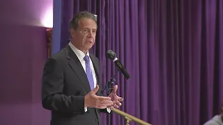 Former Gov Andrew Cuomo speaks to congregation at True Bethel Baptist Church