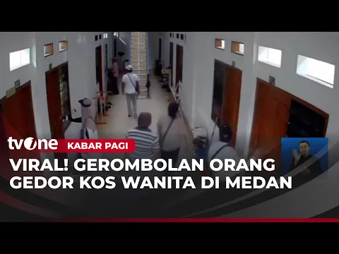 Viral Aksi Gerombolan Orang Menggedor Kamar Kos Wanita di Medan