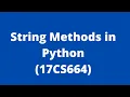 String methods in Python