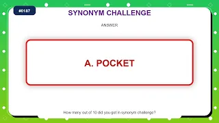 Synonym Challenge Similar Words Quiz Practice