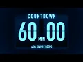 60 Minutes Countdown Timer Flip Clock with Simple Beeps