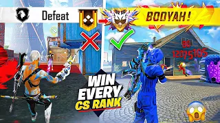 How To Win Every CS RANK Booyah in Free Fire☠️🔥 Pro Tips And Tricks + Strategy || FireEyes Gaming