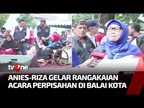 Momen Perpisahan Anies Baswedan dan Riza Patria di Balai Kota DKI Jakarta