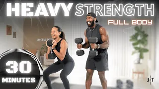 30 Minute HEAVY Dumbbell Workout [Full Body Strength Training]